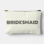 Ivoor Kleur Moderne Typografie Bruidsmeisje Etui (Voorkant)