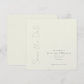 Ivoor Kleur Professionele Minimalistische Moderne  Save The Date (Voorkant / Achterkant)