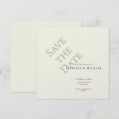 Ivoor Kleur Professionele Minimalistische Moderne Save The Date (Voorkant / Achterkant)