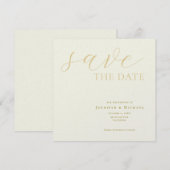 Ivoor Kleur Professionele Minimalistische Moderne Save The Date (Voorkant / Achterkant)