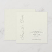 Ivoor Kleur Professionele Minimalistische Moderne Save The Date (Voorkant / Achterkant)