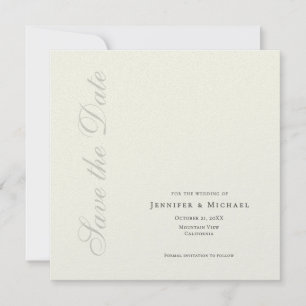Ivoor Kleur Professionele Minimalistische Moderne  Save The Date