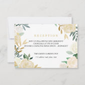 Ivoor krans bruiloft receptie Details Roze Kaart (Voorkant)