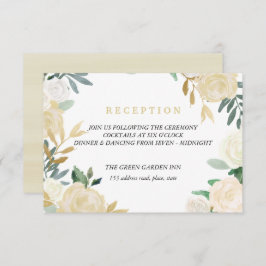 Ivoor krans bruiloft receptie Details Roze Kaart