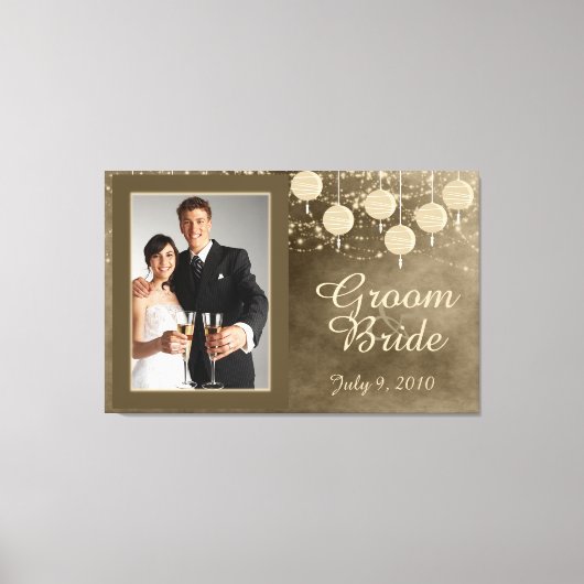 Ivoor Lantaarns Huwelijk Keepsake Canvas (Voorkant)