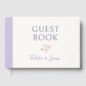 Ivoor & Lavendel | Bloemige Bruiloft Gastenboek (Voorkant)