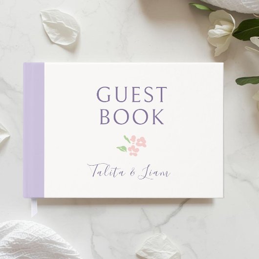 Ivoor & Lavendel | Bloemige Bruiloft Gastenboek