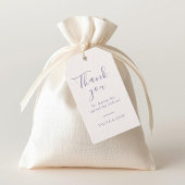 Ivoor & Lavendel | Chic Script Dankjewel Trouw Cadeaulabel