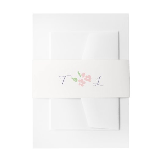 Ivoor | Lavendel Script Bruiloft Uitnodigingen Wikkel (Voorkant Voorbeeld)