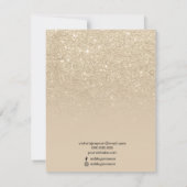 Ivoor licht goudglitter ketting bedankkaart (Achterkant)