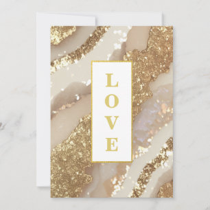 *~ Ivoor LIEFDE AR66 QR + RSVP Agaat Bruiloft Kaart