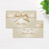 Ivoor lint gouden strepen dank u visitekaartje (Bureau)