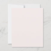 Ivoor lint jurk blush roze Sweet 16 uitnodiging (Achterkant)