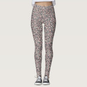 Ivoor Luipaard en Hart Print Leggings (Voorkant)