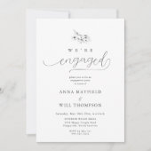 Ivoor Magnolia Elegante Kunst Bloemen Chic Verlovi Kaart (Voorkant)