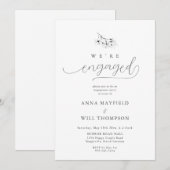 Ivoor Magnolia Elegante Kunst Bloemen Chic Verlovi Kaart (Voorkant / Achterkant)