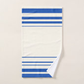 Ivoor Marine Blauwe Strepen Polka Dots Bad Handdoek (Handdoek)