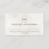 Ivoor Marmer Custom Logo Business Afspraakkaart Afsprakenkaartje (Voorkant)