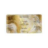 Ivoor Marmer & Goud Cosmetica Dropper Fles Etiket (Voorkant)