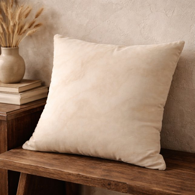 Ivoor Marmer Swirl Worp Kussen (Muted taupe and blush swirls add natural flow to modern neutral rooms)