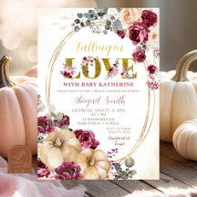 Ivoor Marsala Pompoen Baby Shower