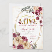 Ivoor Marsala Pompoen Baby Shower Kaart (Voorkant)