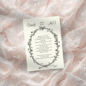 Ivoor met rustieke krans bruiloft behuizing kaart