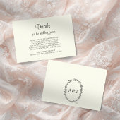 Ivoor met rustieke krans bruiloft behuizing kaart