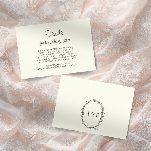 Ivoor met rustieke krans bruiloft behuizing kaart