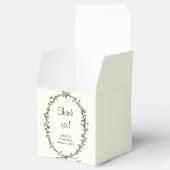 Ivoor met rustieke krans chic elegante trouw bedankdoosjes (Geopend)
