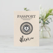 Ivoor Mexico Passport Bewaar de datum Save The Date (Staand voorkant)