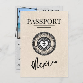 Ivoor Mexico Passport Bewaar de datum Save The Date