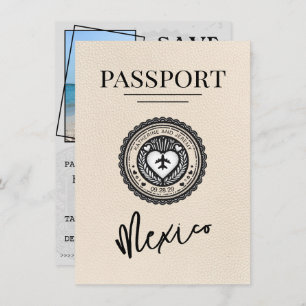 Ivoor Mexico Passport Bewaar de datum Save The Date