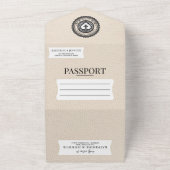 Ivoor Mexico Passport Bruiloft All In One Uitnodiging (Buitenkant)