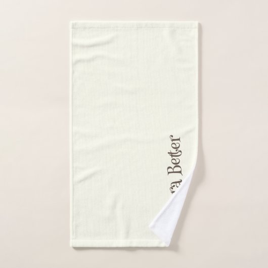 Ivoor minimalistisch grappig monogram handtekening bad handdoek (Handdoek)