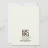 Ivoor Minimalistische Boho Elegante Script Bruilof Kaart (Achterkant)