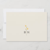 Ivoor Minimalistische Foto Bruiloft Save The Date (Achterkant)