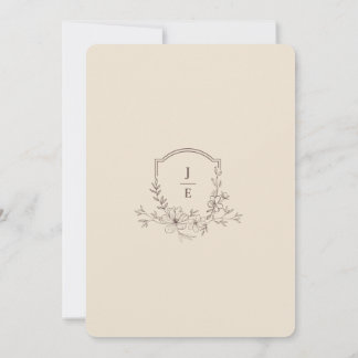 Ivoor Minimalistische Trouw Uitnodiging | Elegante