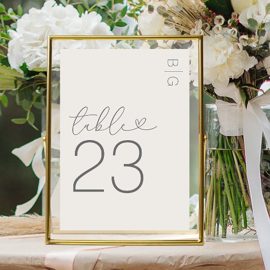 Ivoor Modern Monogram Huwelijk Kaart