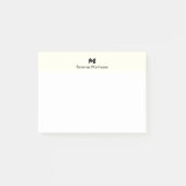 Ivoor Moderne Gepersonaliseerde Naam Letter Monogr Post-it® Notes (Voorkant)