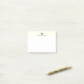Ivoor Moderne Gepersonaliseerde Naam Letter Monogr Post-it® Notes (Op bureau)