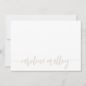 Ivoor | Moderne Scripting Name Personalized Notitiekaartje (Voorkant)