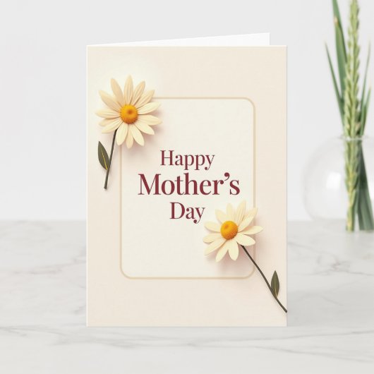 Ivoor Moederdag bloemkaart Kaart (Voorkant)