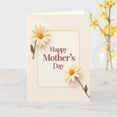 Ivoor Moederdag bloemkaart Kaart (Gele Bloem)
