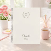 Ivoor Monogram Persoonlijk Quiet Luxury Dagboek Notitieboek