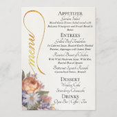 Ivoor - Monogram, Veldbloemen & Dank je wel  Menu (Voorkant)
