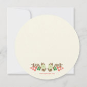 ivoor - munt koraal floraal vrijgezellenfeest nodi kaart (Achterkant)