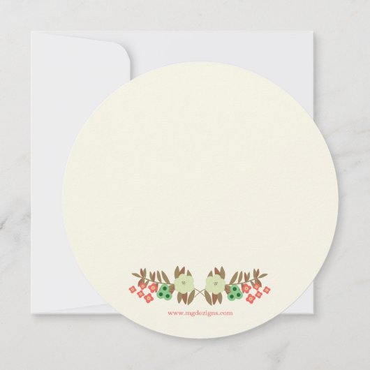 ivoor - munt koraal floraal vrijgezellenfeest nodi kaart (Achterkant)