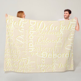 Ivoor namen op Champagne Tijdloze stijl Fleece Deken