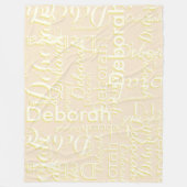 Ivoor namen op Champagne Tijdloze stijl Fleece Deken (Voorkant)